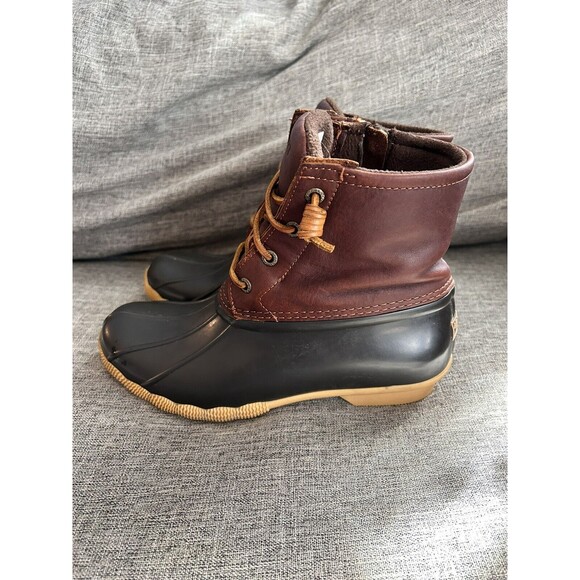 Sperry Duck Boots Womens Size 7 Weatherproof Brown Rain Shoes STS91176 - Picture 3 of 12